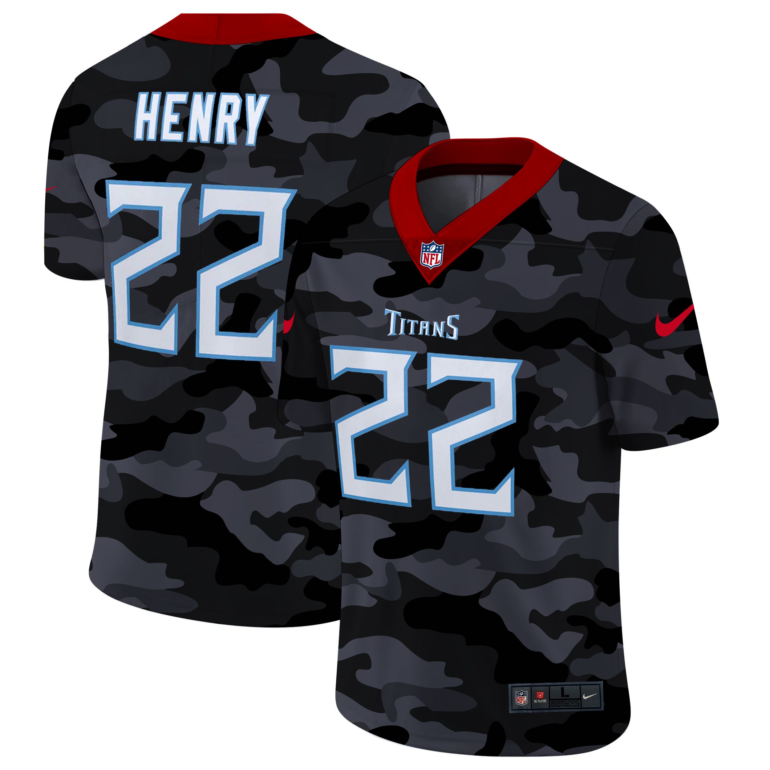Men Tennessee Titans #22 Henry 2020 Nike 2ndCamo Salute to Service Limited NFL Jerseys->minnesota vikings->NFL Jersey
